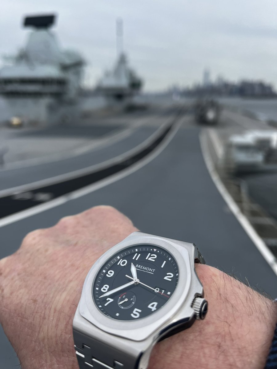 BremontNick's tweet photo. The @Bremont #supernova in #NewYork earlier this month onboard #HMSQueenElizabeth.  Bringing watchmaking home.  #overengineered https://t.co/gdEtLInZD5