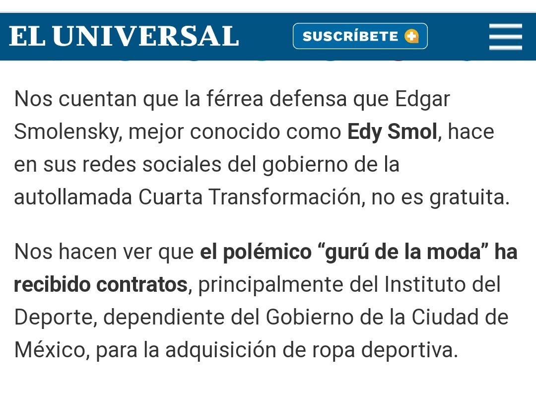 OskyElMagno's tweet photo. La defensa de la 4ᵗᵃputrefacción por parte de "Guru de la Moda" Edgar Smolensky cónocido como Edy Smol #NoEsGratis señores, este señor le pagan con #contratos que le otorga el #GobiernoDeCDMX por conceptos de adquisiciones de #RopaDeportiva.
En morena todo es comprado.😂 https://t.co/1qKGj4GMuH