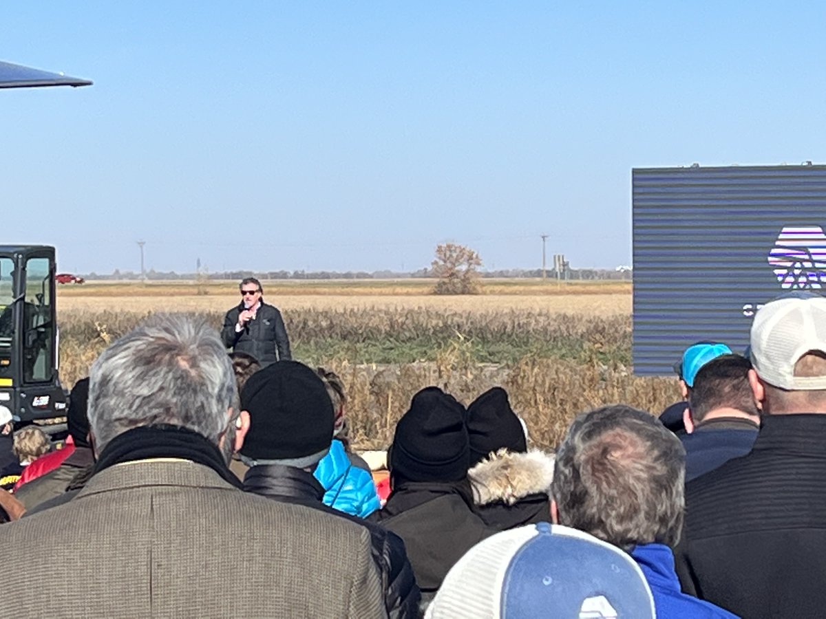 A beautiful day for the <a href="/TheGrandFarm/">Grand Farm</a> Innovative Facility groundbreaking in Casselton. It was great to celebrate with other leaders from across ND, including Governor <a href="/DougBurgum/">Doug Burgum</a>, <a href="/UNDpresident/">Andy Armacost</a> Armacost, <a href="/Bismarck_State/">Bismarck State College</a> President Jensen and <a href="/ndscswildcats/">NDSCS</a> President Flanigan.