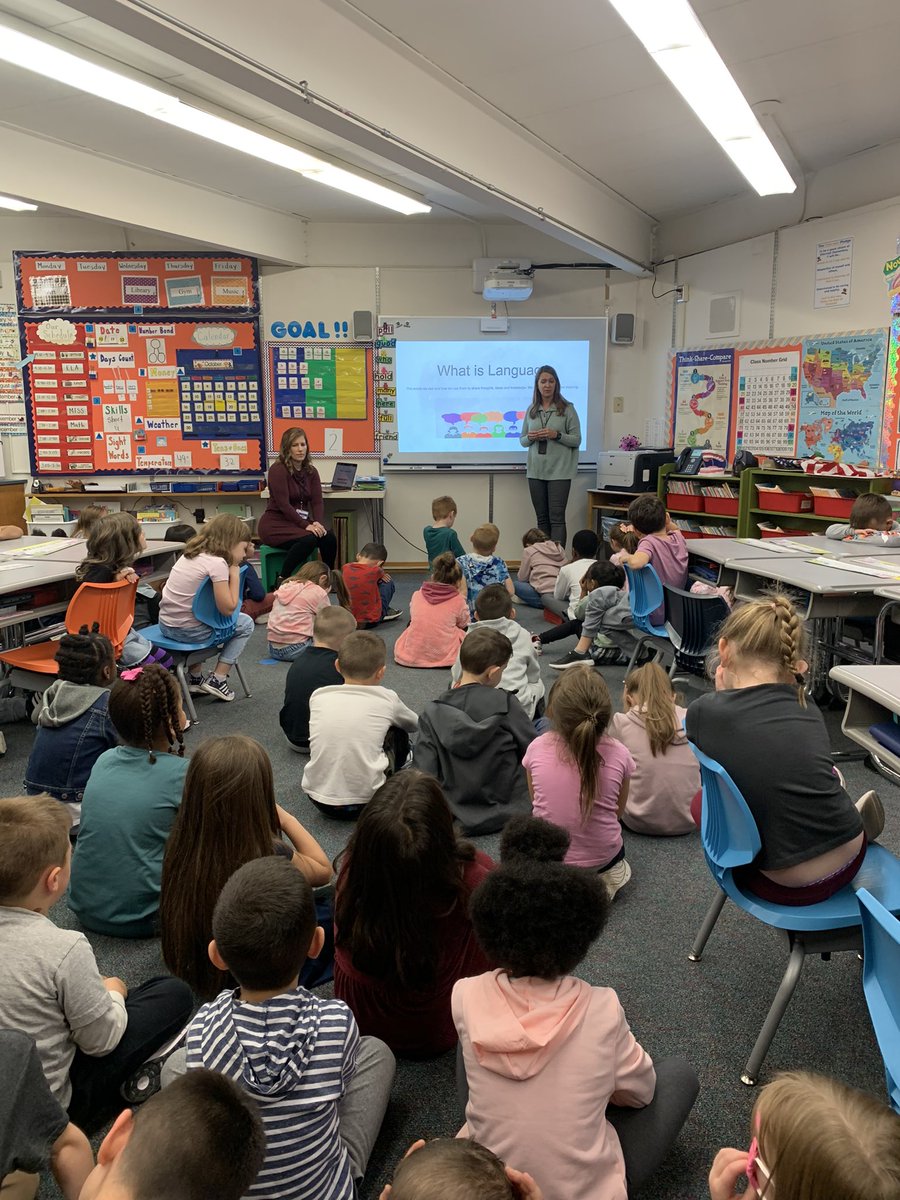 Thank you <a href="/MrsHoldridgeEE/">Mrs. Holdridge</a> and Ms. Doto for teaching these 1st graders all about communication 🗣️