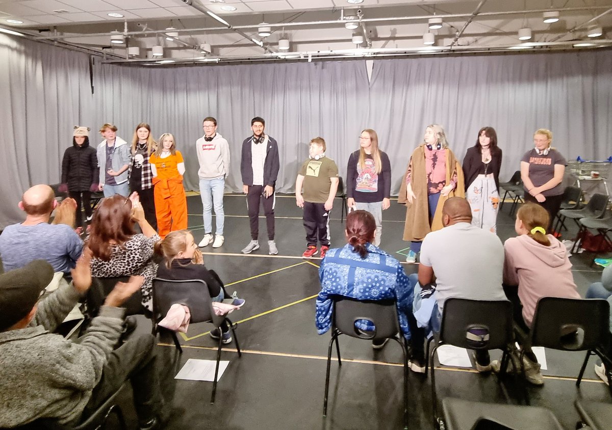NVBorderlines's tweet photo. What a premiere!!! Our Young People Theatre Company did it again - a fabulous performance witnessed by their #family & #friends #ThinkingOutLoud Oblivious of their talent they made us think, they made us laugh!!! Well done All! @SWhetnall @SusanEMoffat @Aida_S_Haughton @BenjoBD https://t.co/0x3lRjs4VG