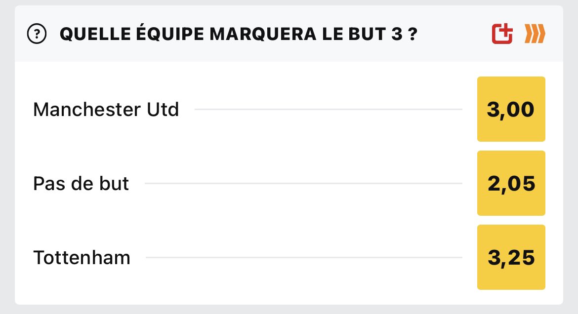 Betclic's tweet photo. 😱 Les Red Devils creusent l’écart !
Tottenham capable de revenir ou Manchester #GardeLeControle du match ? https://t.co/rgWY6fcSVS