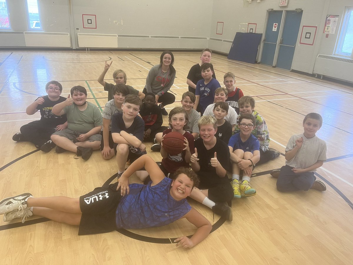 AdonnaHickey's tweet photo. Big day for @Hazelwood_Elem Athletics…Gr 6 Boys 🏀 team started today and the boys are just a little excited! We’re also very excited to have @faith68431131 as our coach! #lucky @schoolsportsnl @nlbasketball We’d love to have teams to play against! @NLESDCA https://t.co/dSvYy6OZBZ