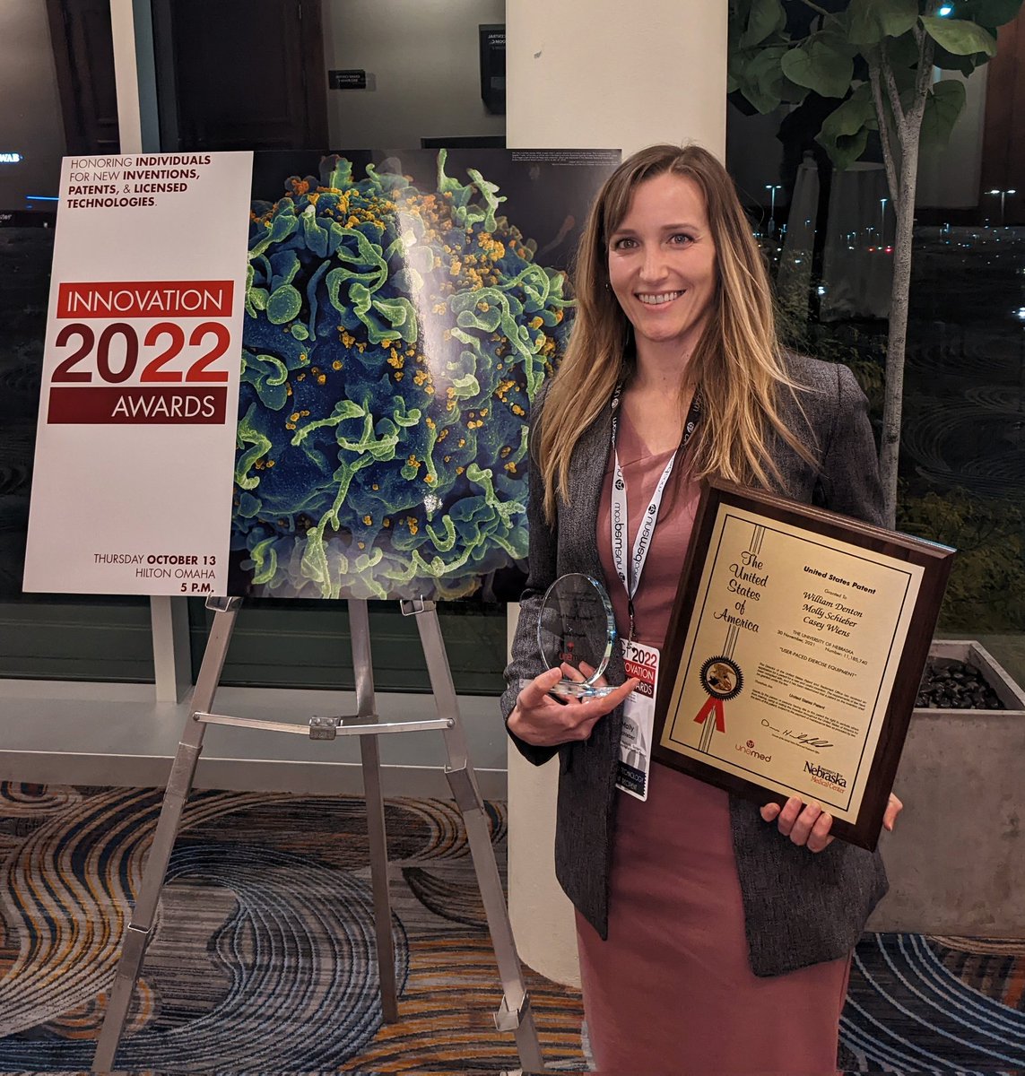 Molls_21's tweet photo. Thank you @UNeMed @UNeTech1 for the recognition and support from idea to licensed invention &amp; patent. My co-inventors @casey_wiens Will &amp; I started with an idea to "solve" an experiment constraint that affected each of our M.S. theses @UNOBiomechanics . I've been reflecting on 1/ https://t.co/7FU1jiFKHP