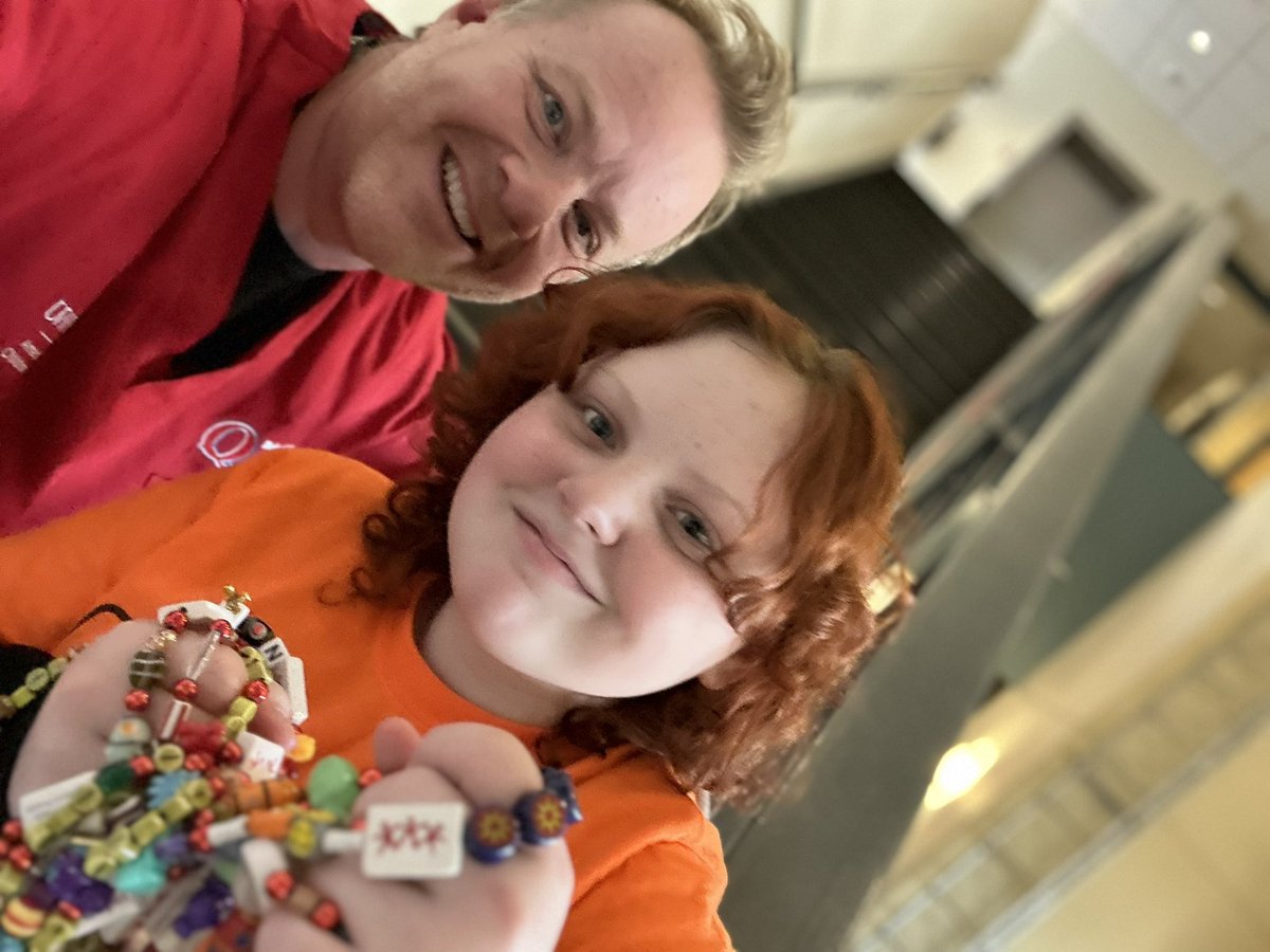 FishWFriends's tweet photo. This is Mackenzie. From chemo to radiation to all of her adventures since she was just 10 years old the beads represent different treatments. I would not be surprised at all if you hear her on the radio someday. She’s incredible. #Q106 #FishWithFriends #Champion4kids https://t.co/hzAoBhiZgk