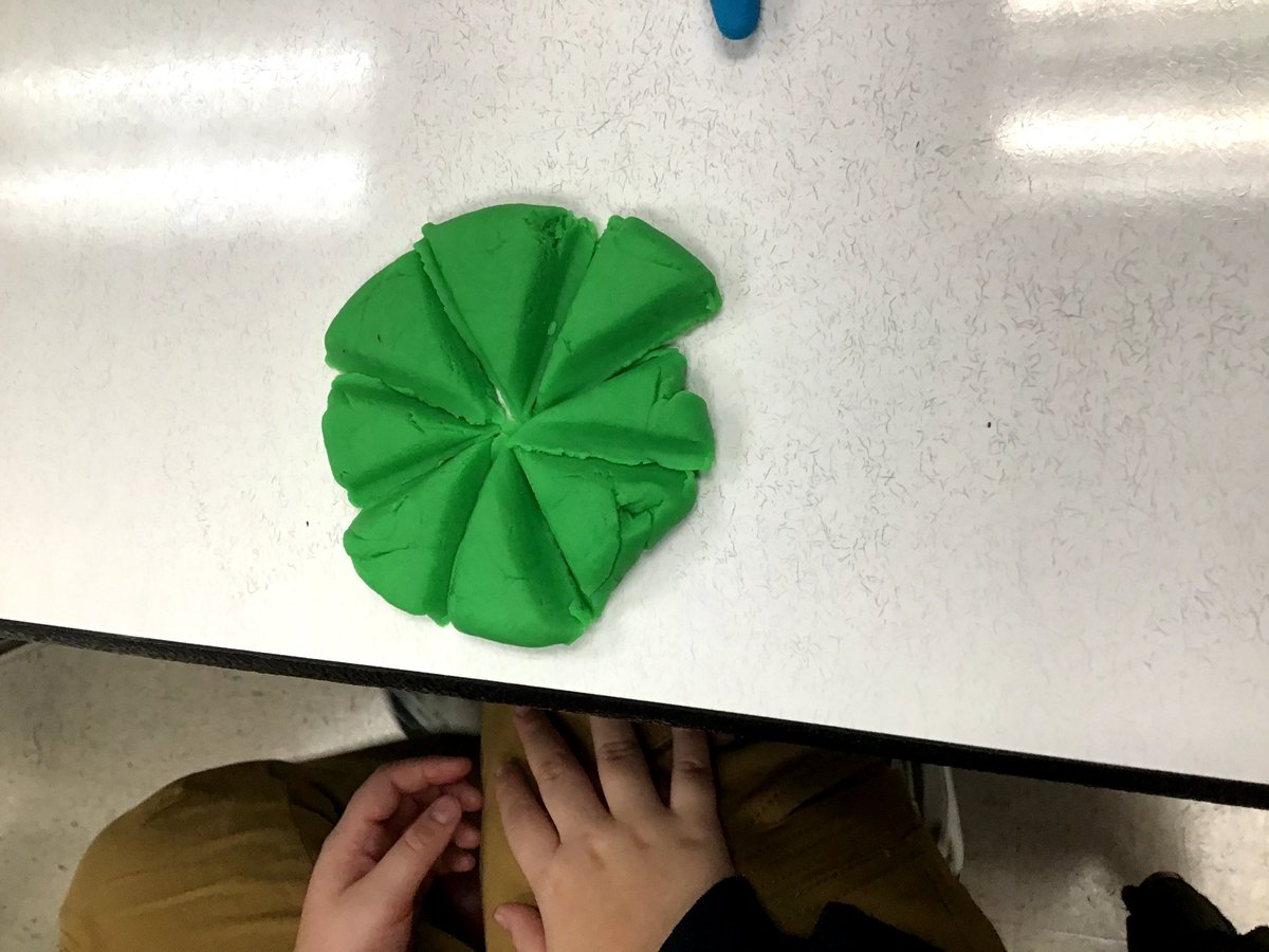 MsMathLab's tweet photo. Finding as many ways as possible to use @PlayDoh with 6th graders this year! #hmsfalcons #d100math #fractions #mtbos https://t.co/Ic6fey3fL8