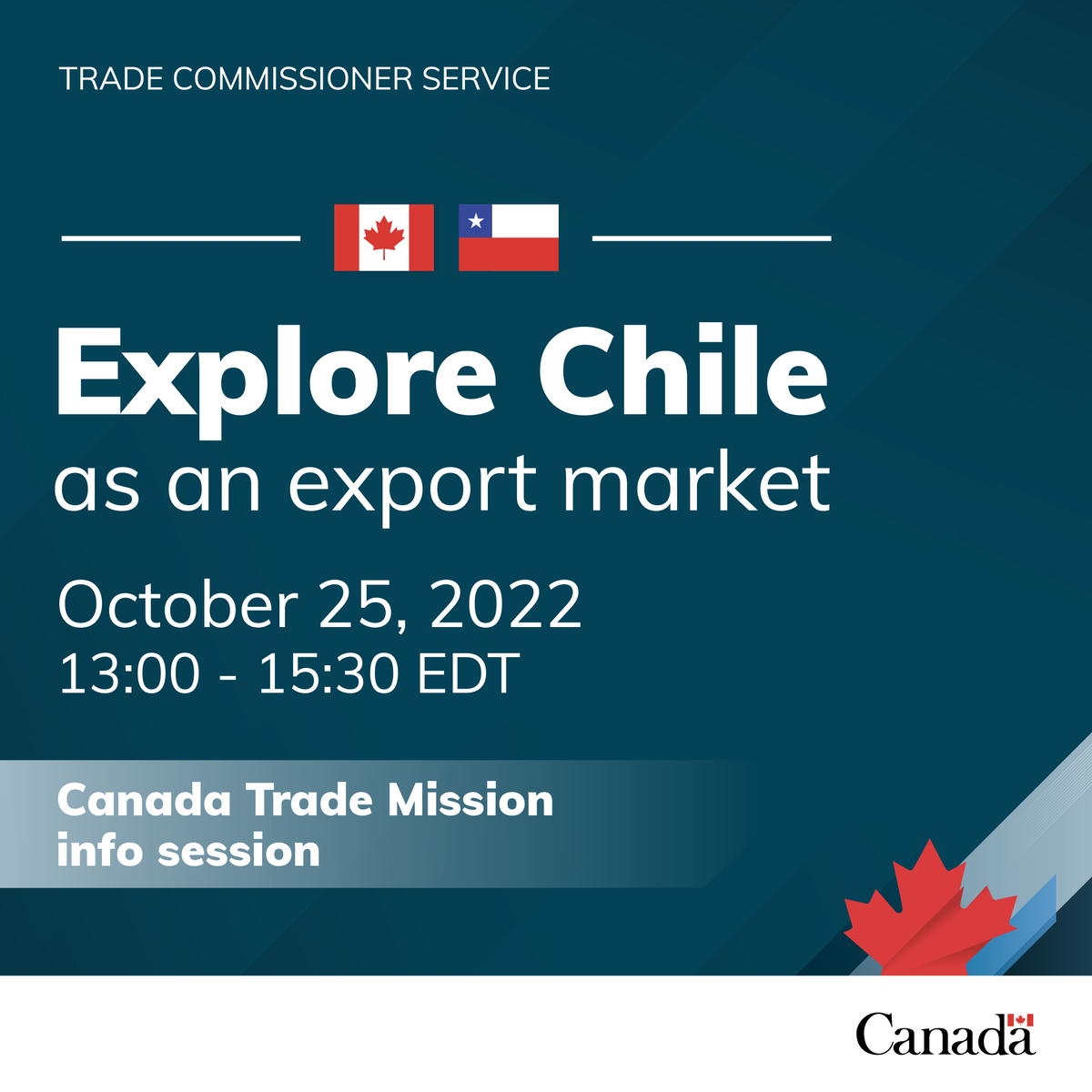 📢Hey #CdnBusinesses in #CleanTech sectors! Join us to learn about an upcoming Canada Trade Mission to Chile led by Minister Ng and gain insights on exporting tools and tips from experts. Register before October 24: ow.ly/qu4x50LfV28