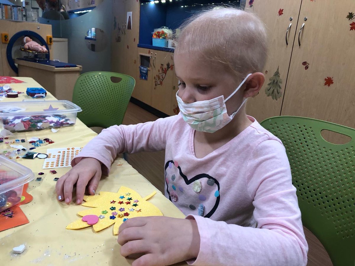 OurSpaceRocks's tweet photo. She took her art very seriously! Not pictured: the museum’s worth of crafts she  proudly made!@TheJimmyFund https://t.co/685SZQQqcV