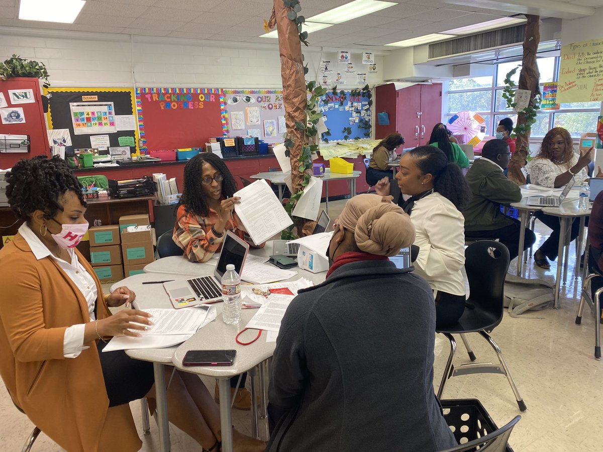 Coach_Winkie's tweet photo. @AttucksPatriots @HISD_ELA @HISDMiddleSchls English Language Arts PLCs are #theexample of what it means to invest with #intentionality in meaningful instruction for learners. @KemiMoyede, @WyllieShani and are phenomenal leaders who don’t just assign work but are engaged in it. https://t.co/wLub0yJw05