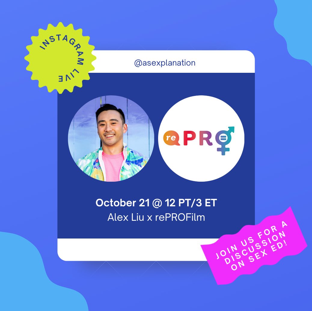 Join us this Friday at 12 PT/3 ET on Instagram for an #IGLive with @ASexplanation writer/director Alex Liu! We’ll be talking about this month’s theme, #sexed 💦🦪🍆 Drop a line and let us know your questions!