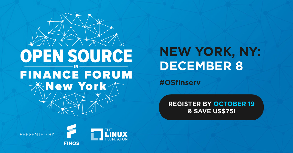 Last chance to save! Open Source in Finance Forum NYC registration fees increase TOMORROW! Join experts across #fintech and #opensource on Dec 8 to deepen collaboration and drive innovation across the industry. Register + save US$75: hubs.la/Q01qc3f80 #OSFinServ