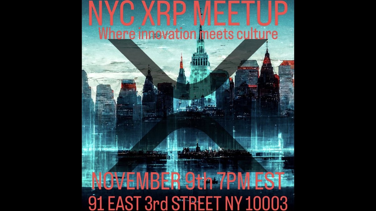 XRP_NYC's tweet photo. NYC/XRP is back! Join us on the evening of Wednesday November 9th at 7PM in the East Village, Manhattan for an engaging evening of discussion, presentations, and light refreshments.

https://t.co/DxylbLQGTW https://t.co/nNF9QwXjIO