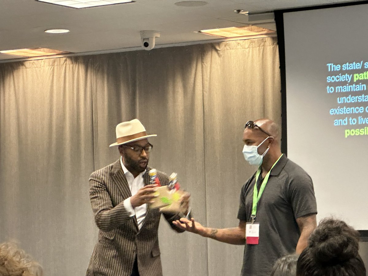 k_shelton's tweet photo. When you are the day 2 keynote and you unexpectedly become part of the day 1 keynote message brilliantly delivered by the wonderful @chrisemdin at the Inclusion Collaborative State Conference ❤️💪🏾 #ICSC22 #inclusion #storiesthatmatter #education https://t.co/QaGl17PmCA