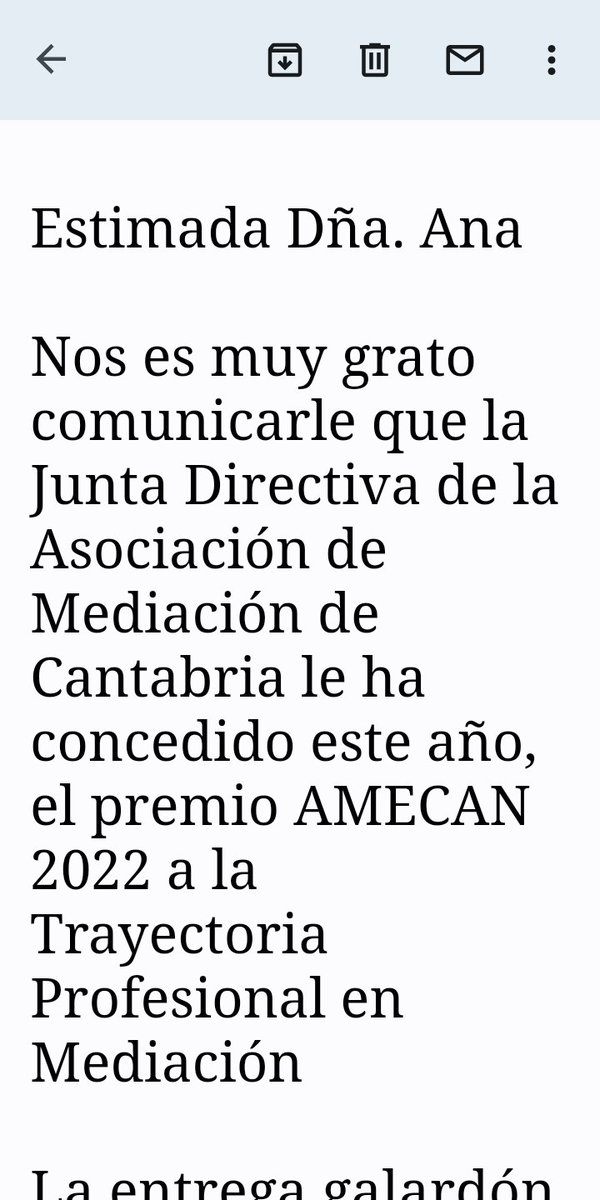Gracias AMECAN. Un honor inesperado. Recibido con mucha humildad e ilusión. El 29 de octubre estaré en Santander. GRACIAS MIL GRACIAS.