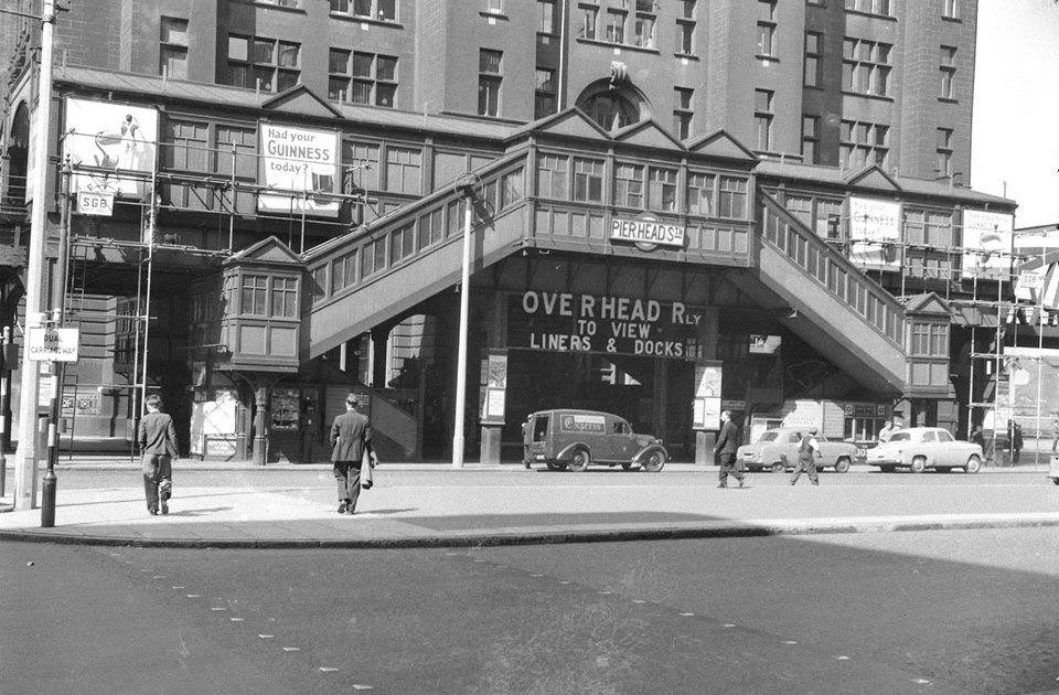 ORailways's tweet photo. @RailwayCentral @scousegary1 @BygoneLiverpool Pier head station ☺️ I remember in the 1950s it tried London Underground station signs. https://t.co/HiyYPIpuGC