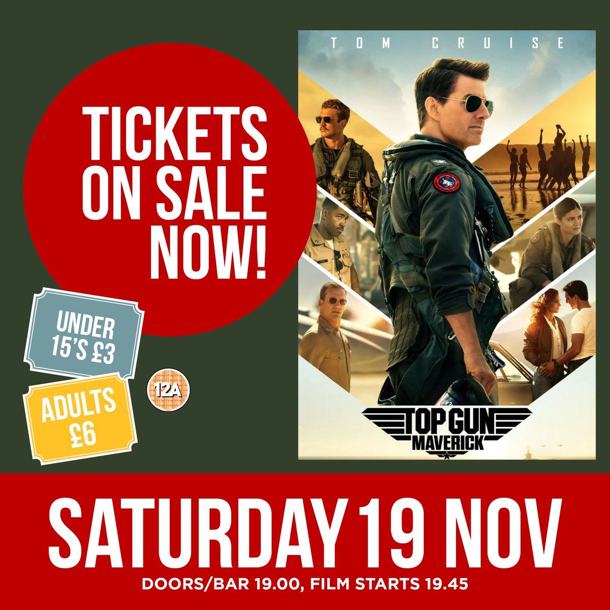 LAVillageCinema's tweet photo. Maverick is back! @LAVillageCinema go big in November with the #blockbuster smash #TopGunMaverick. November 19th, 19:45pm, #LongAshton Community Centre. Tickets £6.00 Adults and £3.00 Under 15's. Fasten your seat belt! Get your tickets here https://t.co/6Vv6Ajm55d https://t.co/YlP5qR0LSl