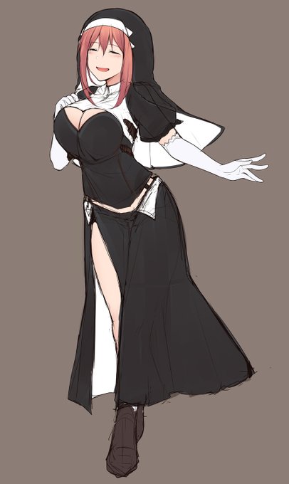 糸目シスターさん……と見せかけた薄目シスターさん 