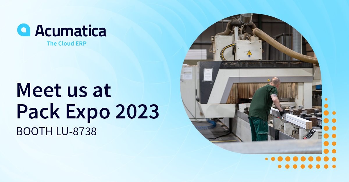 .<a href="/packexposhow/">PACK EXPO</a> is next week! Come meet our team at booth LU-8738 to learn how Acumatica Manufacturing Edition can help take your business to the next level. 

<a href="/CrestwoodAssoc/">Crestwood Associates</a> <a href="/NexTecGroup/">NexTec Group</a> <a href="/SWKTECH/">SWK Technologies</a> <a href="/cbz/">CBIZ</a> 

#PACKEXPO #PACKEXPOSHOW