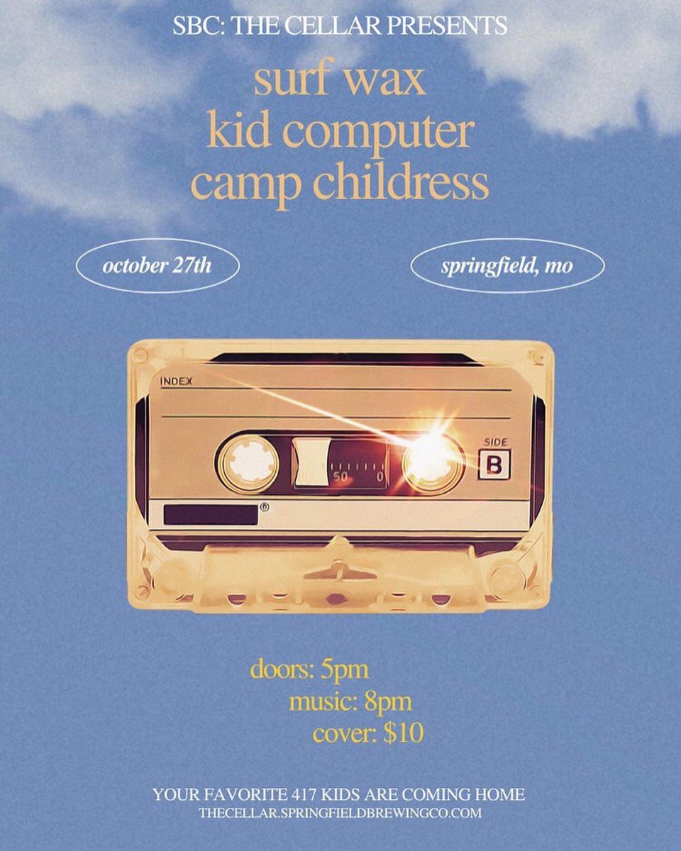kidcomputerband's tweet image. 𝐂𝐀𝐌𝐏 𝐂𝐎𝐌𝐏𝐔𝐓𝐄𝐑 𝗪𝐀𝐗 is coming to Kansas City - Next Saturday the 29th @TheRinoKC for a wild Halloween celebration and Springfield, MO @SBCtheCellar the 27th.⁣⁣
⁣⁣