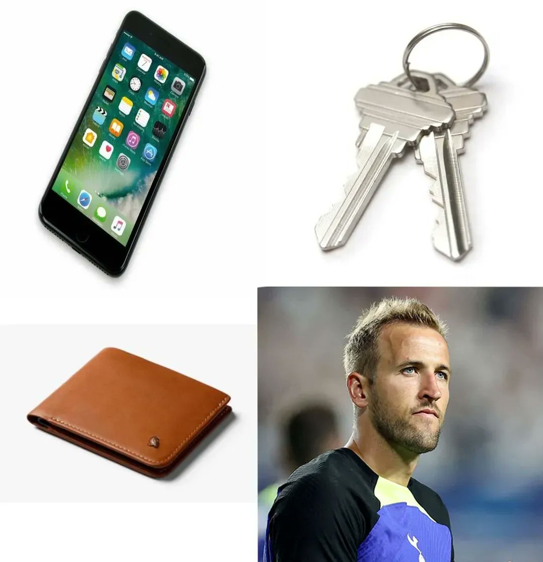 Lisandro Martinez emptying his pockets after the game.