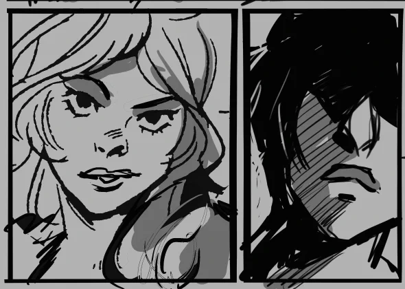 I made very detailed pencils this time around with the hopes that it would make my inks faster...that has not turned out to be the case, but hey at least the art is looking consistently better across the board! 
