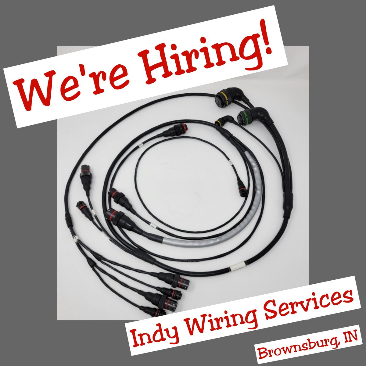 indywiring's tweet photo. Indy Wiring Services in Brownsburg, IN is looking to expand our wiring department. If you have experience or are interested in learning to build motorsport or mil-spec style wiring harnesses, please email your resume to Jeremy@indywiring.net.
#Racing #wire #Motorsport #hiring https://t.co/ibHGhA4MNO