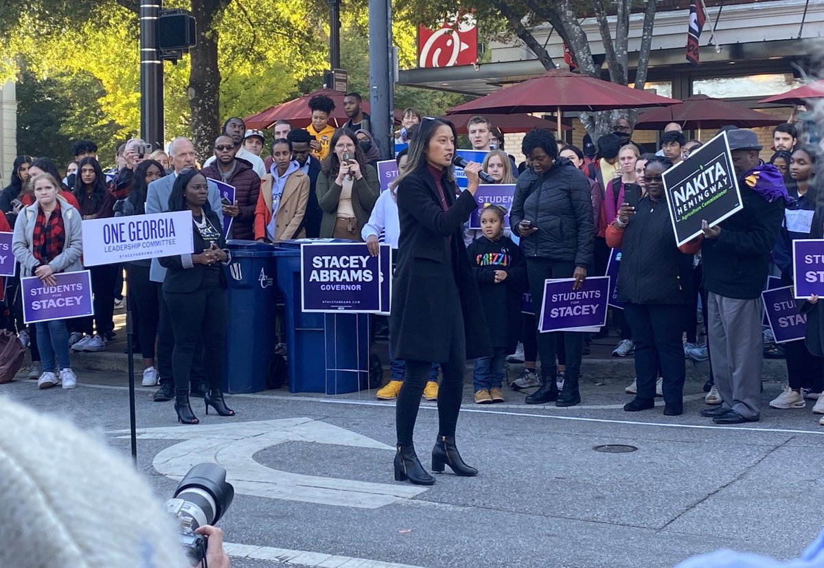 zephyriism's tweet photo. saw our next Governor and Secretary of State speak today :)) #AbramsGA #TurnGeorgiaBlue https://t.co/240jYRmF3G