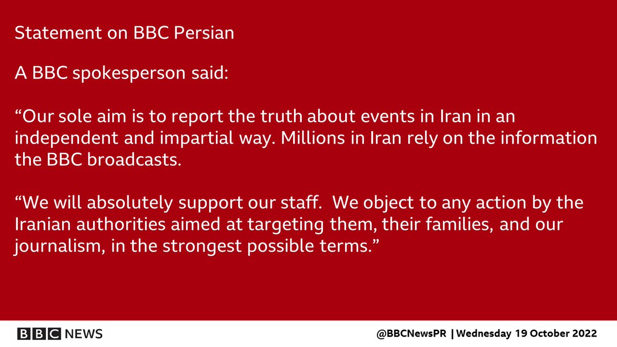 Statement on BBC Persian