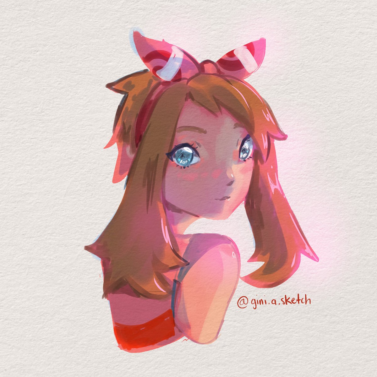 GiniASketch's tweet photo. Experimental #May #ハルカ #pokemon https://t.co/9rztBEfTLE