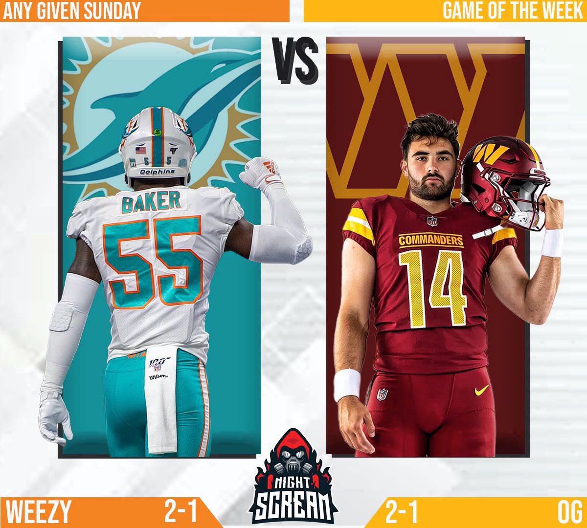 AGS_Madden's tweet photo. GOTW action kicks off tonight at 7pm est only on @NightScreamTV! 

Game 1 Jags v Dolphins 

Game 2 Phins v Commanders 

https://t.co/So2lQgNxwG

@snypztv @LeagueCrawler @NeonSportz @EAMaddenNFL @ChiseNation https://t.co/c85qkOnkSB