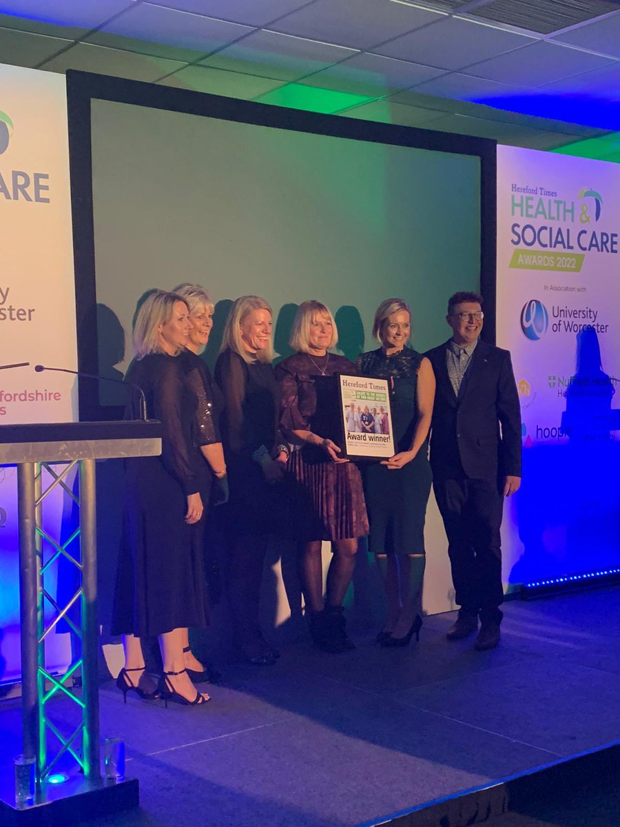 Even more proud @WyeValleyNHS at the health and social care awards …. Health and care team of the year - health care support worker project wye valley recruitment and practice education team #amazingwvtstaff @RachaelHebbert @Chriswoodwvt @EtuleGeoffrey