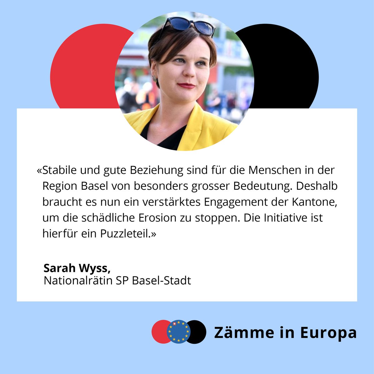 Sarah_Wyss's tweet photo. Jetzt Initiative unterschreiben- zuschauen reicht nicht- jetzt sind auch die Kantone gefragt ! https://t.co/Mpl0OpC3L8
#zaemmeineuropa @ZaemmeinEuropa https://t.co/hmbNBnuczI