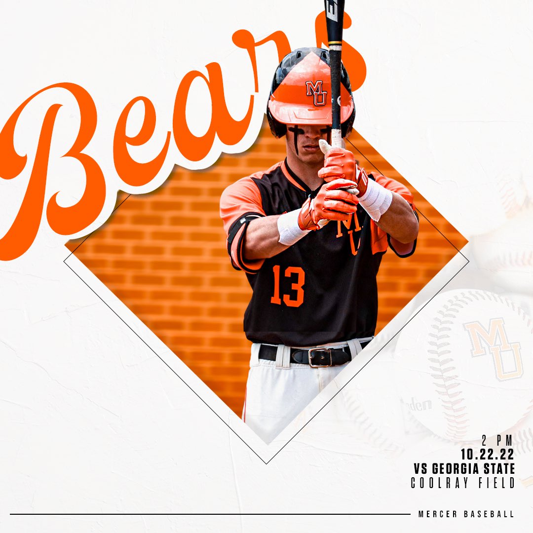 Get a sneak peek of your 2023 @MercerBaseball team this Saturday. The Bears will play an exhibition game vs @GaStateBaseball 🗓️ Oct. 22 🕑 2 PM 🏟️ @GoStripers 🎟️ am.ticketmaster.com/gwinnettstripe…