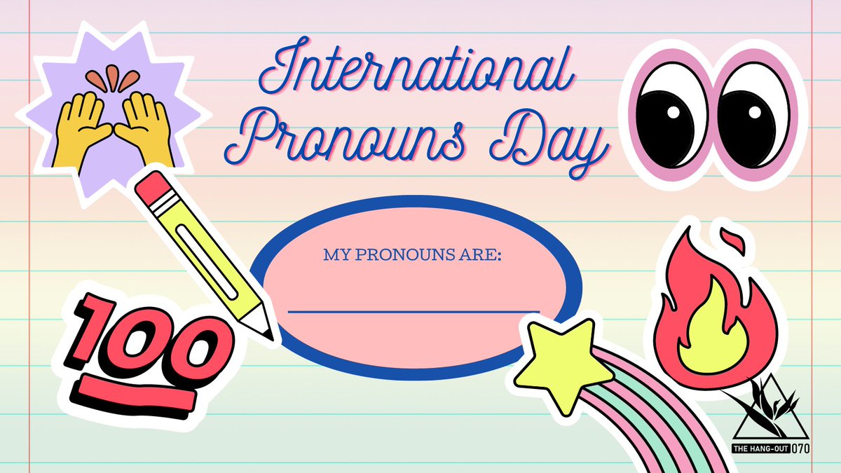 Today is International Pronouns Day! We support sharing and respecting each others’ pronouns as a beautiful part of our identities 🏳️‍🌈