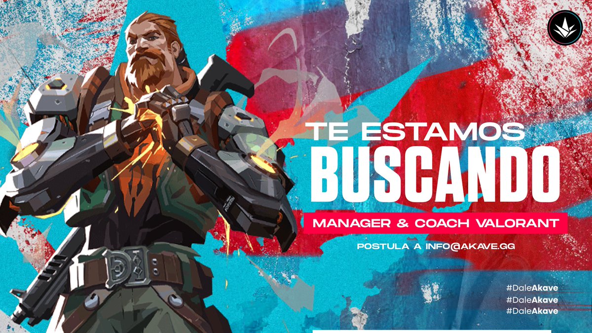 Akave Esports (@akaveesports) on Twitter photo 🔎 AKAVE TE BUSCA 🔍
Si eres Manager o Coach de #VALORANT, no pierdas la oportunidad de postularte y formar parte de las #AKVGirls 👀
Esperamos tu postulación en zhompiraz@akave.gg o a info@akave.gg 📩
❤ #DaleAkave #Rojiazules 💙 🔎 AKAVE TE BUSCA 🔍
Si eres Manager o Coach de #VALORANT, no pierdas la oportunidad de postularte y formar parte de las #AKVGirls 👀
Esperamos tu postulación en zhompiraz@akave.gg o a info@akave.gg 📩
❤ #DaleAkave #Rojiazules 💙