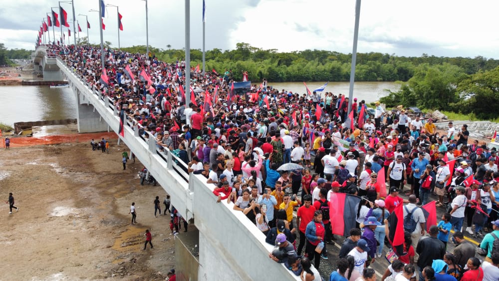Culmina obra de construcción, puente Wawa en nuestra Costa Caribe. ✌❤🖤
#Nicaragua
#LeónRevoluciòn 
#2022PuebloVictorioso 
#19Octubre2022