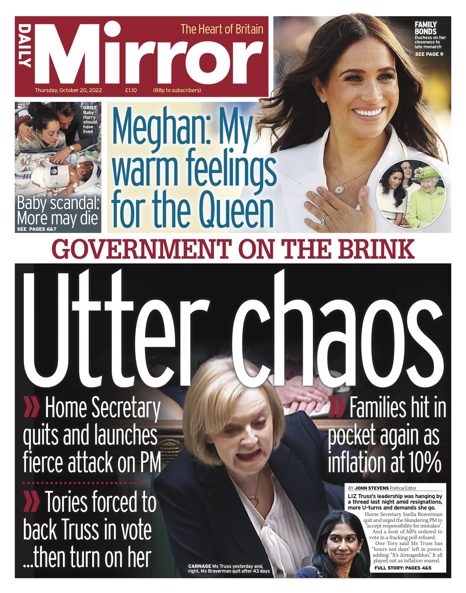 Allie Hodgkins-Brown on X: Thursday's Daily MIRROR: “Utter chaos”  #TomorrowsPapersToday  / X
