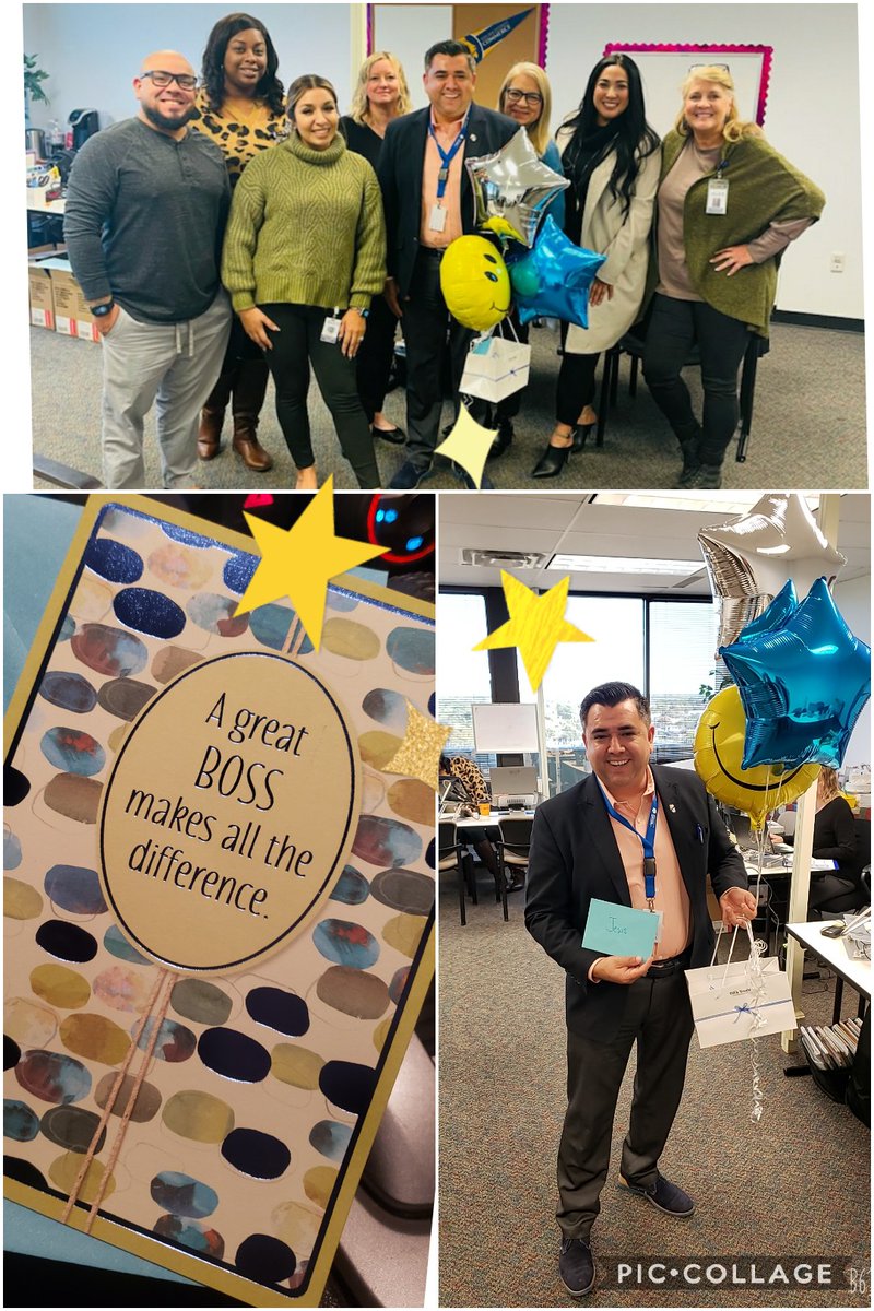 MissJudyCastro's tweet photo. Every day is a great day to celebrate your BOSS! Thank you @DISDcamposeco for being such a magnificent leader &amp; friend. We truly appreciate YOU!! 
#blendedhybridteam
#BossDay2023
#celebrate🎉 https://t.co/ZfyXgvNk9z