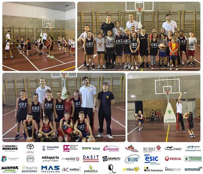 cbzaragoza's tweet photo. Jorge Cano y Pablo Gracia jugadores de nuestro @AzulejosMoncayo CBZ de #LigaEBA han visitado esta tarde la Escuela Arte para conocer y pasar un buen rato con los Benjamines y Alevín Masc A 

¡No tenemos muy claro quien ha disfrutado más! 😅

#familiaCBZ❤️💙
#renacelailusión🏀👶 https://t.co/1voLyUIrRW