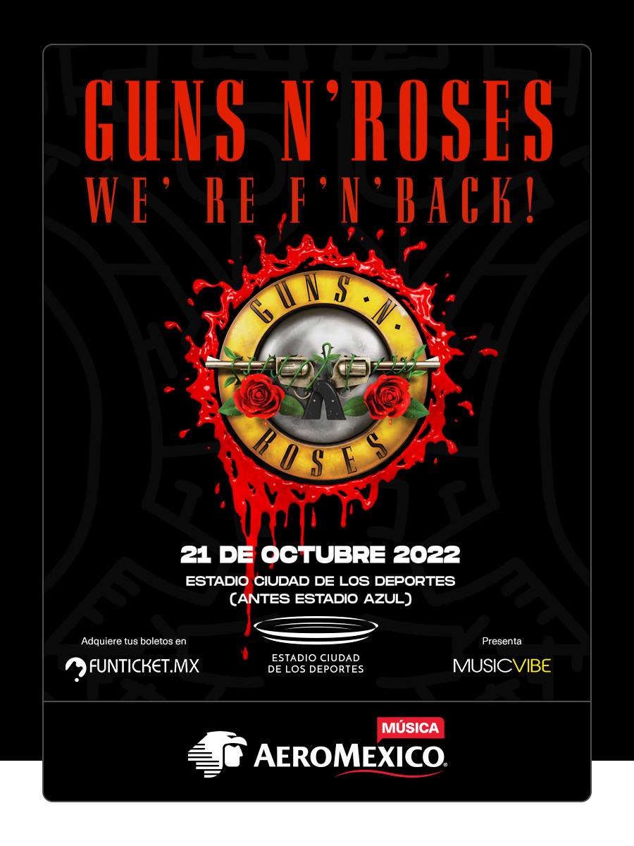 Aeromexico's tweet photo. Tenemos boletos para #GunsNRoses, presentado por 
@musicvibemx y #AeroméxicoMúsica, si llegamos a los 200 RT's les diremos cómo ganar. https://t.co/NXMfm1BK2H