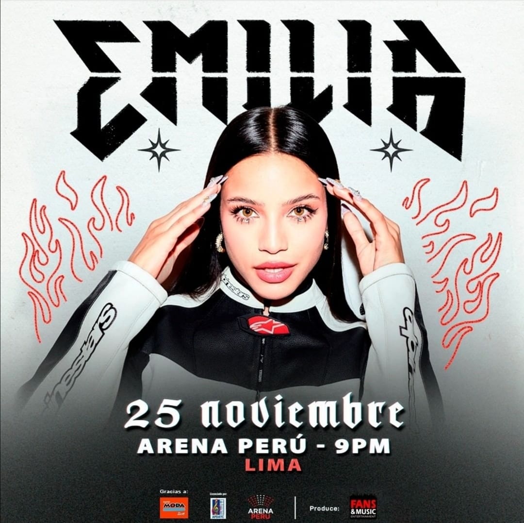 paseblanco's tweet photo. #Música | Emilia Mernes en Lima 🎶
La cantante argentina cantará sus más grandes éxitos como Perreito Salvaje, Como Si No Importara, 4:20 y más. 

📆 25 de noviembre
🕘 9:00 p.m.
📌 Arena Perú
🎟️ Preventa el 20 de octubre en @teleticketperu

#PaseBlanco #concierto #music #event https://t.co/oklT4LJXVV