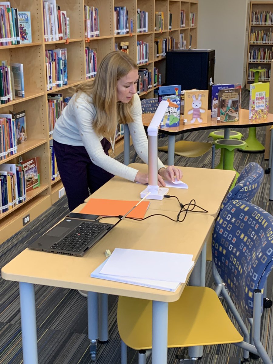 MrsBerned's tweet photo. ECS Tigers are doing science experiments to learn about the scientific method.  We visited the library to make paper airplanes out of copy paper and construction paper.  We then flew them to see which ones flew the farthest!  @theBendLibrary  @n2yllc  @WCPSS_SES @RBMS_Principal https://t.co/xiIKzhpBtx