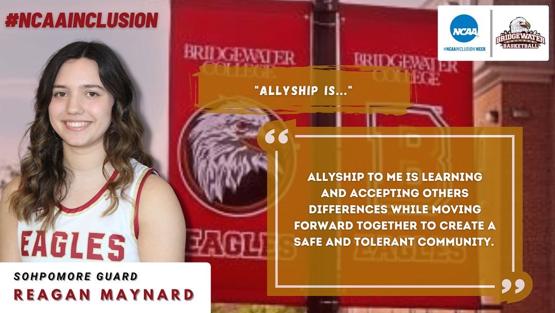 Day 2 of the NCAA 5th Annual Diversity and Inclusion Social Media Campaign. The theme for today is “Allyship is…”. 

Swipe to read quotes about identity from players about their take on Allyship. #ncaainclusion @ncaa <a href="/odacathletics/">ODAC</a>