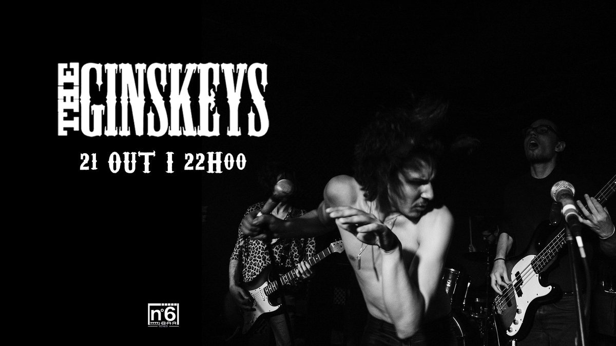 O Bar Número 6, em Sines, recebe, sexta-feira pelas 22h, os <a href="/TheGinskeys/">The Ginskeys</a> para mais um grande e imperdível concerto. Não faltem!
