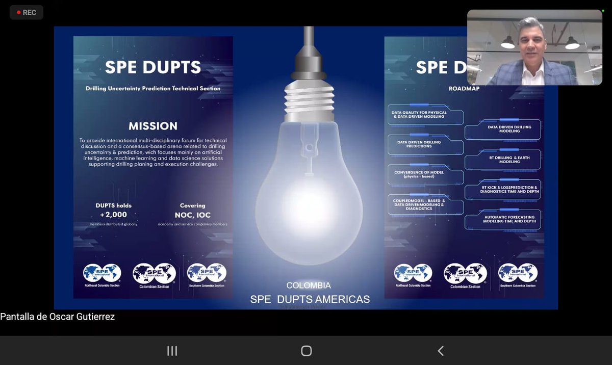 SPEUNALMED's tweet photo. Hoy tuvimos la oportunidad de estar en la charla “How to start AI project in oil and gas domain”, a cargo de @AlGharbi_, Energy-AI expert and Co-funder de SPE DUPTS. https://t.co/yL1acAuwGJ
