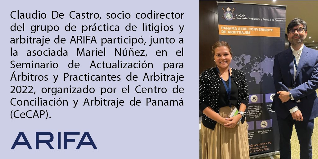El evento que se realizó los días 12 y 13 de octubre contó con la participación de panelistas y moderadores de  Colombia, Costa Rica, México, Perú, República Dominicana y Panamá. <a href="/MarielNunezC/">Mariel Nuñez</a> #Conciliación #Arbitraje #Panama