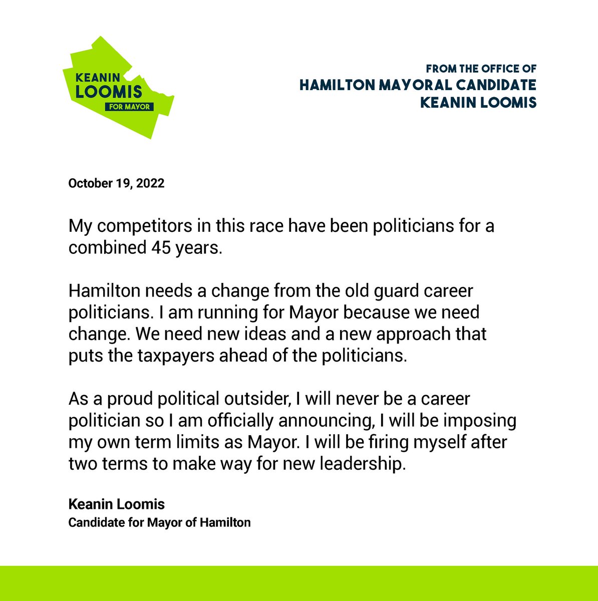 Vote Loomis | Keanin Loomis for Mayor tweet media