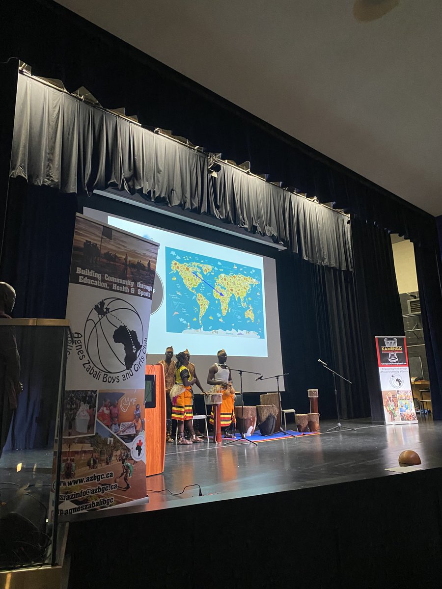 StPaulOCSB's tweet photo. We were blessed today to enjoy a musical event by Kamengo Cultural Troupe. The energy was contagious &amp; inspiring. It was wonderful to see our students enjoying the performance. Merci to our @BSA_StPaul with the help of @MmeBishop, @RebeccaCarew8 &amp; @MissAGalloway #BeStPaul https://t.co/Tj0mFZrzyA