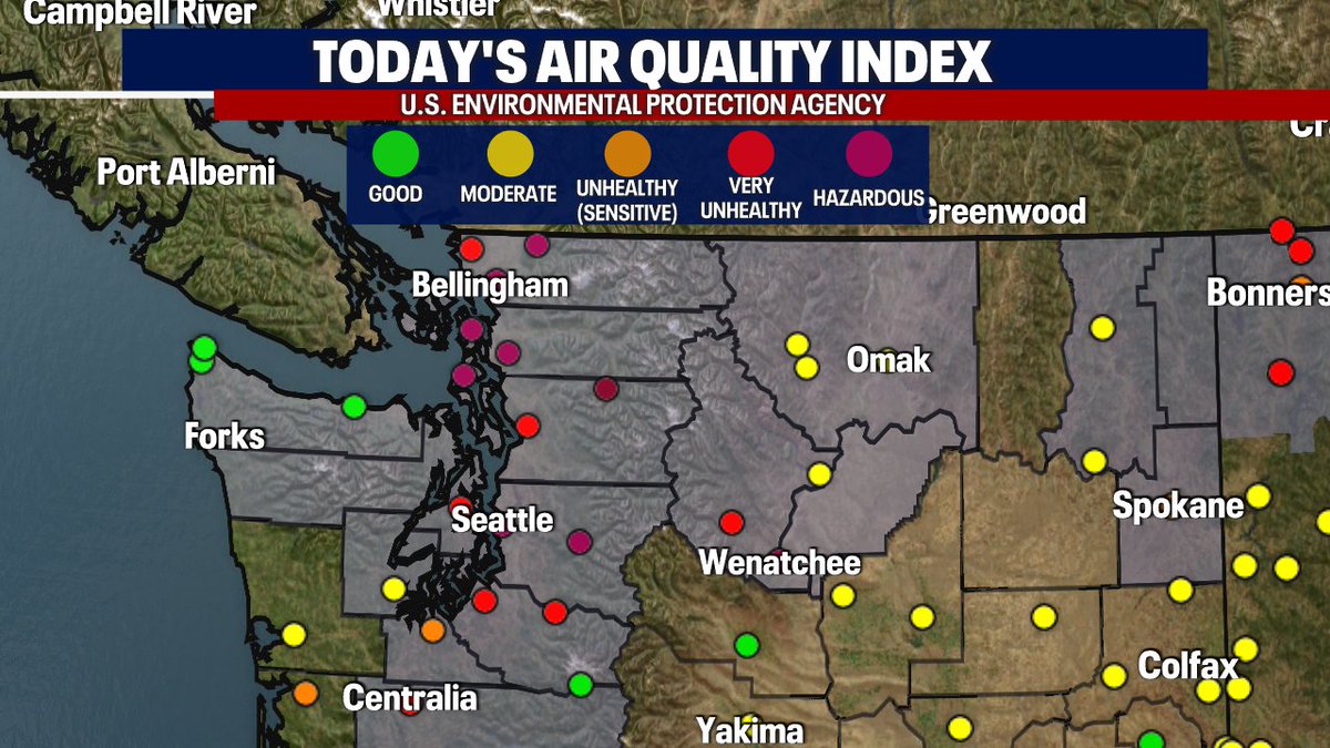 ErinMayovsky's tweet photo. Unhealthy to hazardous for the #CentralSound to the #NorthSound now. #FOX13 https://t.co/s1K6DO6y9M