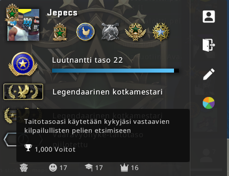 Jermeisseli's tweet photo. WOW! Finally achieved something big in my life! 1000W in CSGO matchmaking!!! I want to thank my family and friends for their support in this journey🤩I haven't planned what im going to do next but all I can say that this is huge! #remmi #csgofi #csgo #kiitos #mathcmaking #tonni https://t.co/PVEcNwxCjt